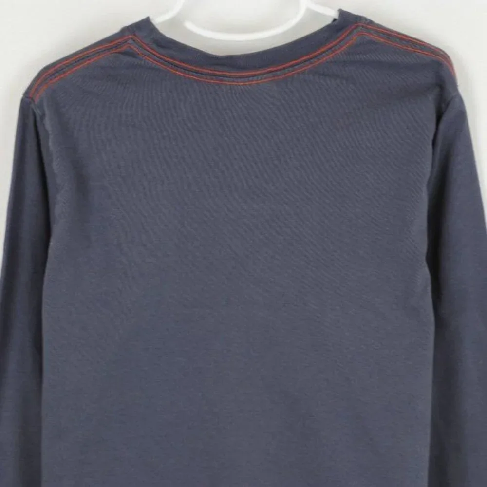 Hanna Andersson Boys Size 10 Blue White Bicycle Graphic Crewneck Long Sleeve Tee - Picture 4 of 9